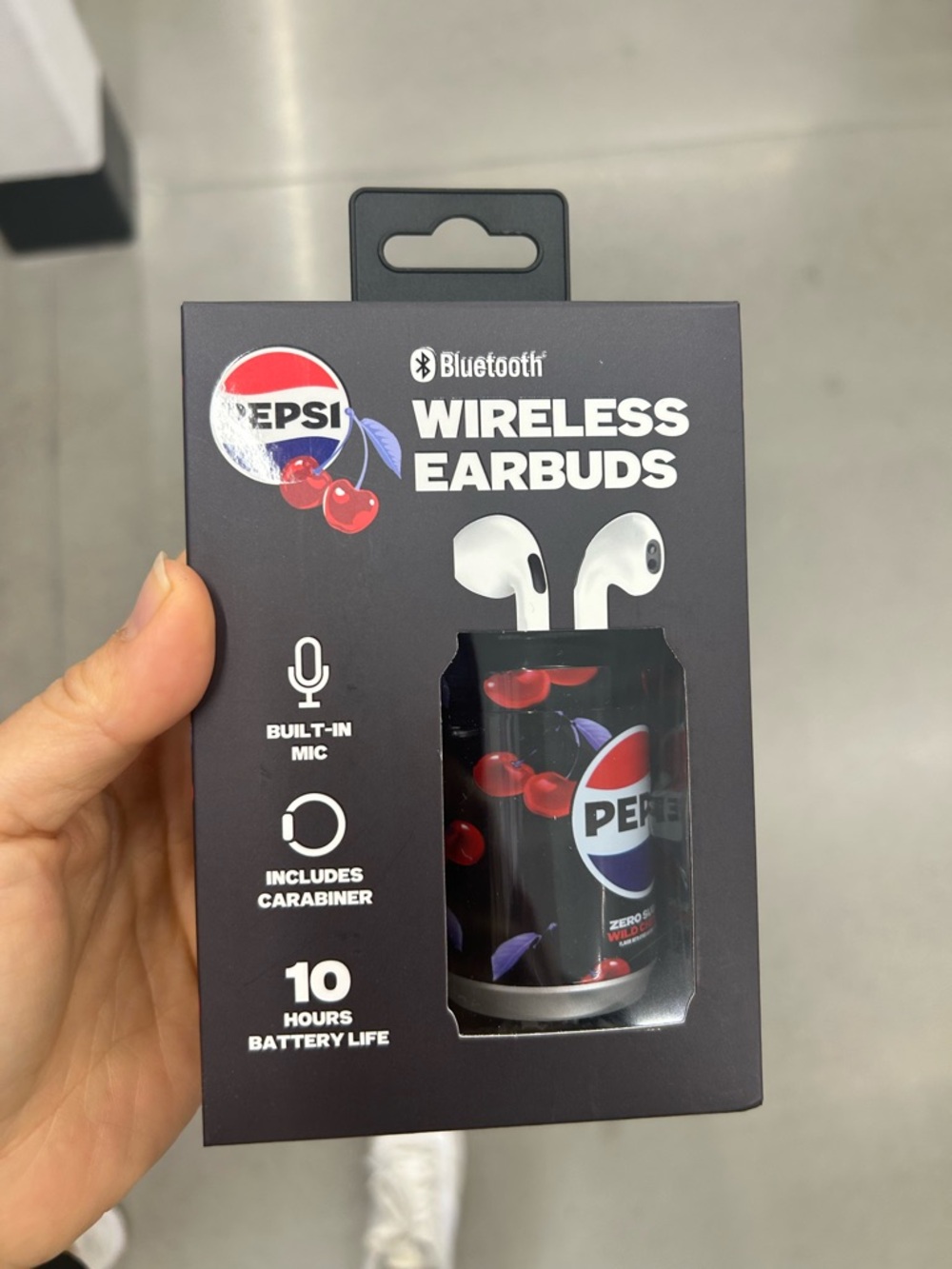 Pepsi Black and White Wireless Earbuds